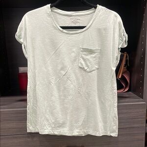 Max Studio Cream Boxy Cap Sleeve Tee